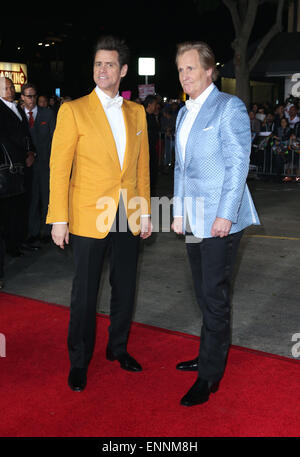 Dumb Et Dumber à - Los Angeles Premiere avec : Jim Carrey, Jeff Daniels Où : Westwood, California, United States Quand : 04 Nov 2014 Banque D'Images