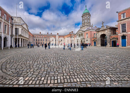 Le Château de Dublin sur Dame Street, Dublin, Irlande Banque D'Images