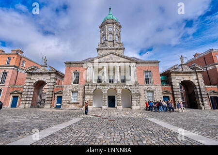 Le Château de Dublin sur Dame Street, Dublin, Irlande Banque D'Images