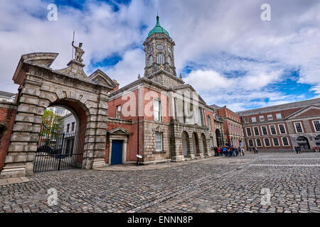 Le Château de Dublin sur Dame Street, Dublin, Irlande Banque D'Images