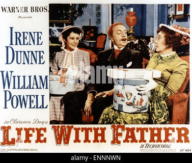 La vie avec le Père, alias Unser Leben mit Vater, USA, 1947, Régie : Michael Curtiz ; acteurs : William Powell, Elizabeth Taylor, Zas Banque D'Images