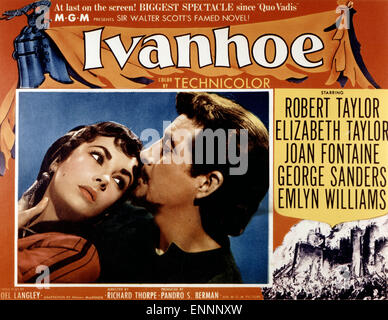Ivanhoé Ivanhoé, aka - Der schwarze Ritter, USA, 1952, Regie : Richard Thorpe, acteurs : Robert Taylor, Elizabeth Taylor Banque D'Images