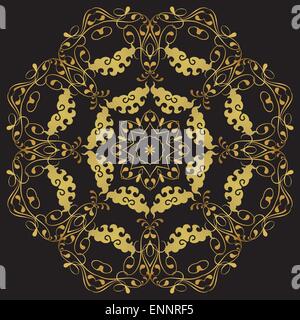 Abstract pattern design style mandala circulaire. Mandala rond. Vector Illustration de Vecteur