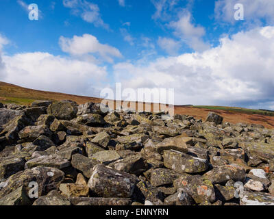 L'âge de fer mur rond de pierre Edin's Hall broch dans les Scottish Borders. Banque D'Images