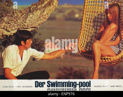 La piscine, Frankreich/Italien 1969, Regie : Jacques Deray, acteurs : Alain Delon, Jane Birkin Banque D'Images