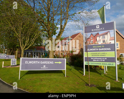 Bureau de vente pour de nouveaux logements dans des maisons Barratt Elworth UK Cheshire Sandbach Banque D'Images