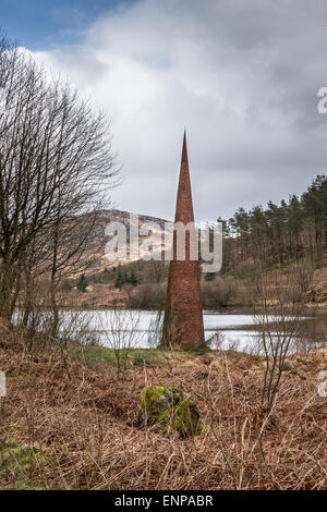 Art sur le Loch dans le noir Galloway Forest Park de l'Ecosse. Banque D'Images