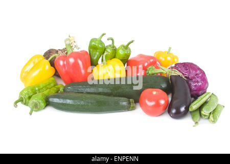 Légumes sur fond blanc Banque D'Images