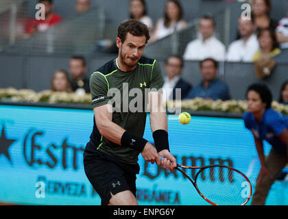 Madrid, Espagne. 09 mai, 2015. Andy Murray en action contre Kei dans Nishikor la demi-finale de l'Open de tennis de Madrid. Credit : Action Plus Sport/Alamy Live News Banque D'Images