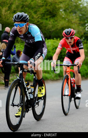 Wiltshire, Royaume-Uni. 10 mai, 2015. Team Wiggins' est l'une des 11 équipes pro-vélo course à travers south Wiltshire aujourd'hui (dimanche 10 mai). Crédit : Paul Chambers/Alamy Live News Banque D'Images