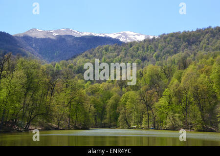 Petit lac à Dilidjan, Arménie Banque D'Images