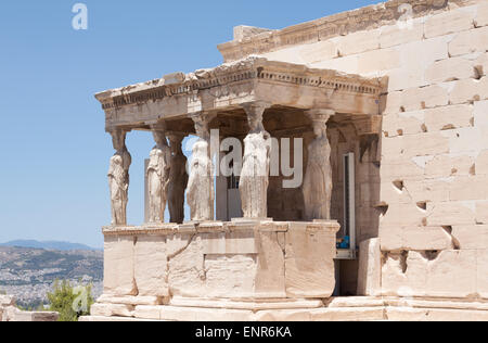 La Grèce Athènes Acropole Erechteion cariatides Banque D'Images