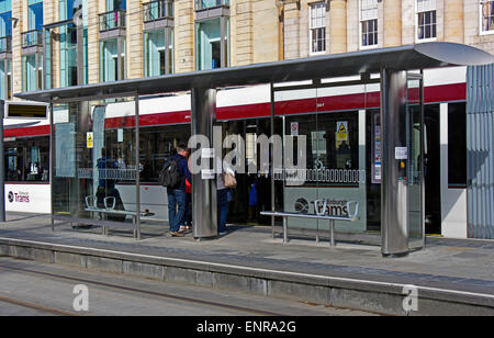 Tramway d'Édimbourg. St Andrew Square, Édimbourg, Écosse, Royaume-Uni, Europe. Banque D'Images