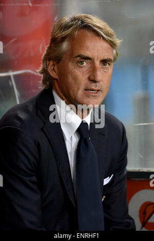 Rome, Italie. 10 mai, 2015. Serie A Football. Lazio contre l'Inter Milan. L'Inter Milan manager Roberto Mancini : Action Crédit Plus Sport/Alamy Live News Banque D'Images