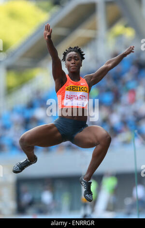 Kawasaki, Women's Long Saut à Todoroki Stadium, Kanagawa, Japon. 10 mai, 2015. Tianna Bartoletta (USA) Athlétisme : Championnats du Monde de Golden Grand Prix Seiko Défi à Kawasaki, Women's Long Saut à Todoroki Stadium, Kanagawa, Japon . Credit : YUTAKA/AFLO SPORT/Alamy Live News Banque D'Images