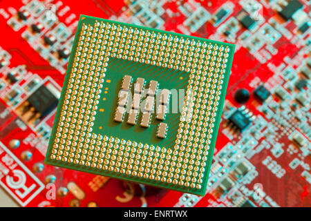 Les broches du processeur de l'ordinateur (CPU, CPU arrière vue arrière) Banque D'Images