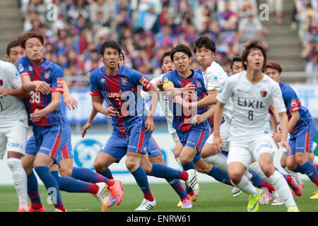 Tokyo, Japon. 10 mai, 2015. Vue générale /Football : Football Ligue J1 2015 1ère étape entre F.C.Tokyo 0-1 Kashima Antlers à Ajinomoto Stadium à Tokyo, au Japon . © AFLO SPORT/Alamy Live News Banque D'Images