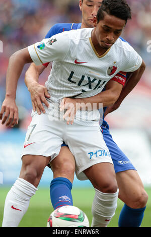 Tokyo, Japon. 10 mai, 2015. Caio (bois) : Soccer Football /Ligue J1 2015 1ère étape entre F.C.Tokyo 0-1 Kashima Antlers à Ajinomoto Stadium à Tokyo, au Japon . © AFLO SPORT/Alamy Live News Banque D'Images