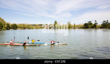 Lac du Parc Casa de Campo, Madrid, Espagne Banque D'Images