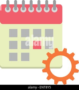 L'icône calendrier style plat Illustration de Vecteur