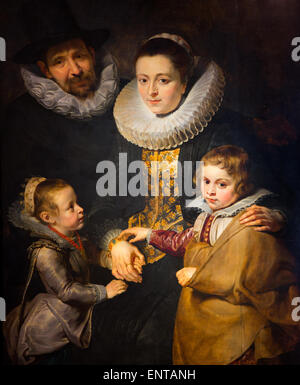 ActiveMuseum 0006306.jpg / La famille de Jan Brueghel l'ancien ami proche de Rubens Jan Brueghel portrait de famille. 22/01/2014 - 17e siècle / Collection / Musée actif Banque D'Images