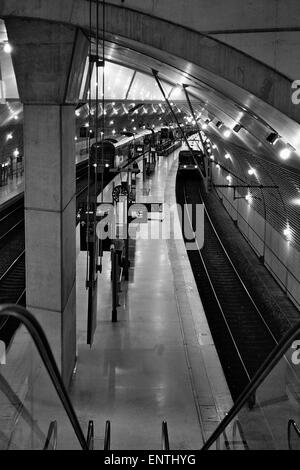 AJAXNETPHOTO. MONTE CARLO, MONACO. - Trains - Métro Gare. PHOTO:JONATHAN EASTLAND/AJAX REF : CT4920BW  35 39 Banque D'Images