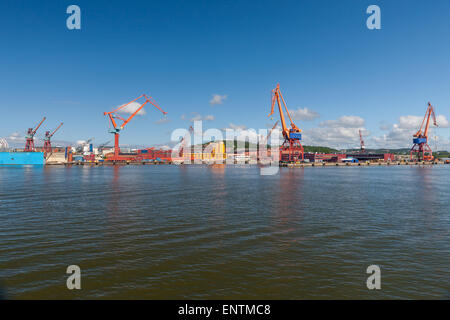 Grand port maritime industriel à Göteborg, Suède Banque D'Images