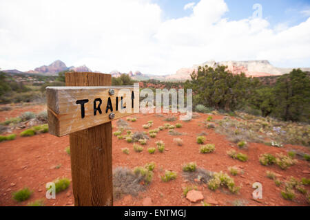 Trail sign, Sedona, Arizona Banque D'Images