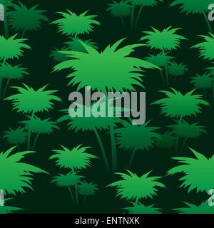 Modèle de couleur verte transparente avec palmiers Illustration de Vecteur