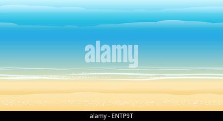 Modèle horizontal homogène avec sunny mer. Illustration de Vecteur