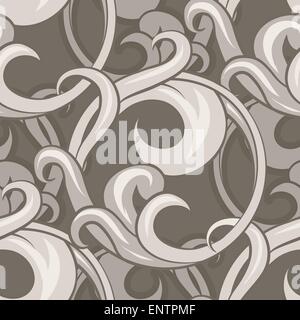 Motif floral transparent dessiné dans un style vintage. Illustration de Vecteur
