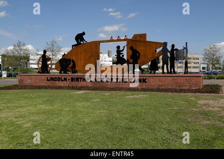 Réservoir de Lincoln Memorial, Tritton Road Roundabout, Lincoln, Lincolnshire, Royaume-Uni Banque D'Images
