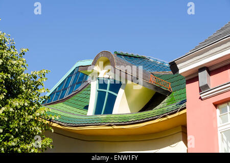 Crooked House (la maison tordue (Krzywy Domek) Bohaterow Monte Cassino Sopot Pologne Banque D'Images