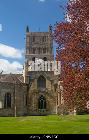 Abbaye de Tewkesbury Gloucestershire England UK Banque D'Images