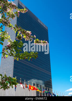 Bâtiment du siège des Nations Unies à New York Banque D'Images