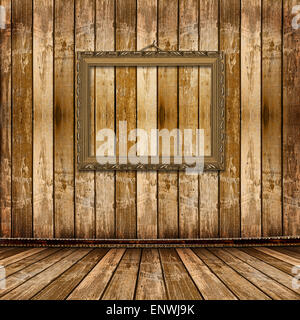 Old gold frames Victorian style sur le mur dans la chambre Banque D'Images