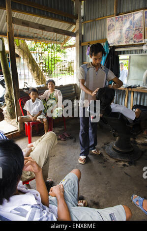 Coiffure - Soc Trang, Vietnam Banque D'Images