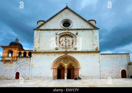 Basilique Saint François Assise Église Catholique Italie Toscane Ombrie IL EU Europe Banque D'Images