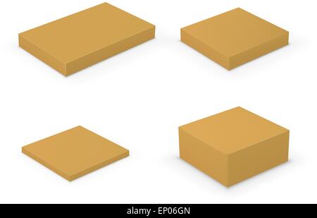 Boîtes en carton Illustration de Vecteur