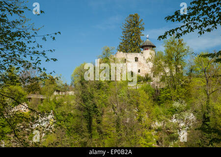 Au début du printemps après-midi à birseck château près de arlesheim, Suisse. Banque D'Images