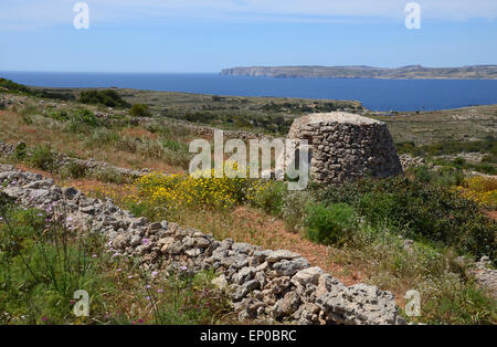 Tournage cacher, Marfa Ridge, au nord de la Méditerranée, Malte Banque D'Images