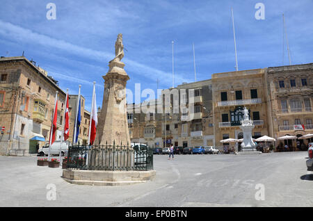 Place de la victoire de La Valette Malte Vittoriosa Banque D'Images