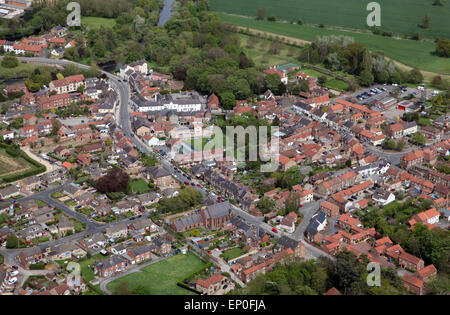 Vue aérienne de la ville de marché du Yorkshire, UK Boroughbridge Banque D'Images