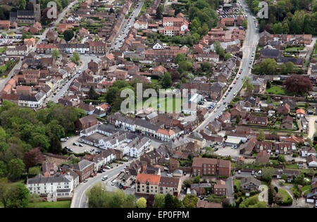 Vue aérienne de la ville de marché du Yorkshire, UK Boroughbridge Banque D'Images