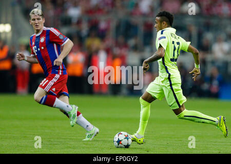 Munich, Allemagne. 12 mai, 2015. Football Ligue des Champions demi-finale 2ème jambe. Le Bayern Munich et Barcelone. Le FC Barcelone, Neymar en action : Action Crédit Plus Sport/Alamy Live News Banque D'Images