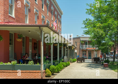 Scène de rue du centre-ville de Berlin, au Maryland, aux États-Unis, près de l'hôtel Atlantic Banque D'Images