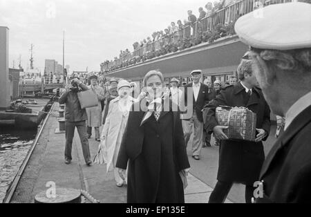 Deutsche Volksschauspielerin Heidi Kabel feiert ihren 65. Geburtstag An Bord des Schiffes-HADAG 'St. Pauli à Hambourg, histoire de l' Banque D'Images