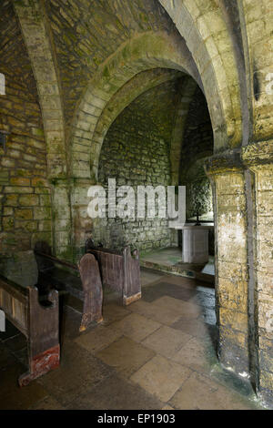 Intérieur de 800 ans, la Chapelle St Aldhelm Worth Matravers, Dorset Banque D'Images