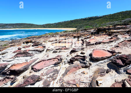 Des formations rocheuses, Bouddi National Park, New South Wales, NSW, Australie Banque D'Images