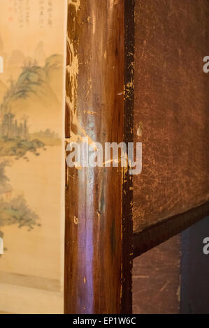 Épée samouraï Ryoma Sakamoto coupes à l'intérieur Restaurant Kagetsu, Nagasaki, Japon Banque D'Images